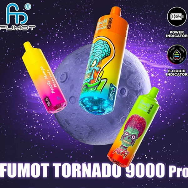 perfectvape-RandM Tornado 9000 9k Puffs Pro LED Display Einweg-Vape