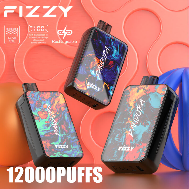 Fizzy Pandora 12000 12K Puffs 2% 5% Nikotin LCD Display Einweg Vape-perfectvape