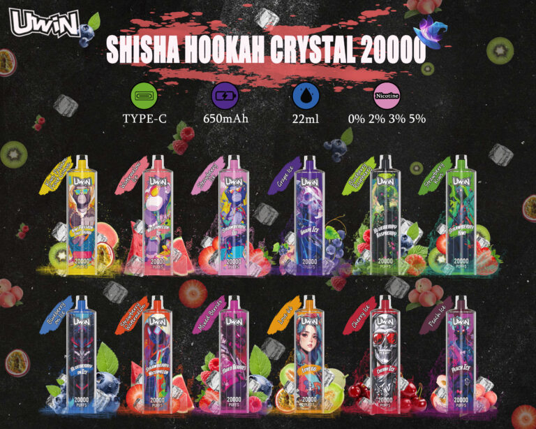 Uwin Shisha Hookah Crystal 20000 20k Puffs Original Edition Wiederaufladbare Einweg-Vape-perfectvape