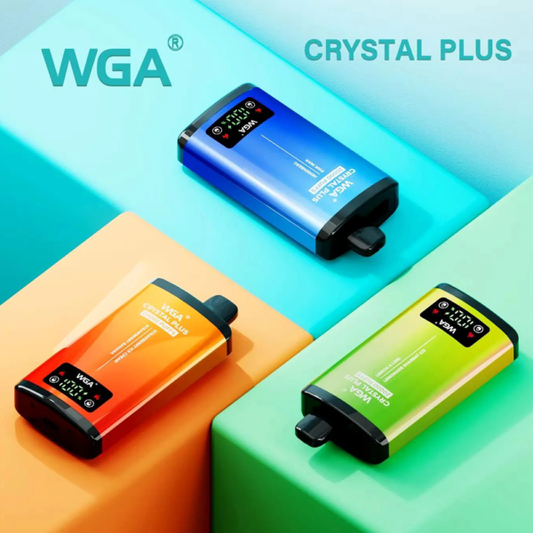 WGA Crystal Plus 20000 20K Puffs 0% 2% 5% Nikotin Doppelgeschmack LCD Einweg Vape