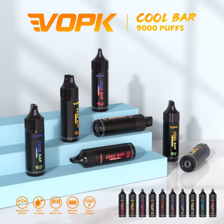 VOPK Cool Bar 9000 9k Puffs 0% 2% 3% 5% Nikotin Disposable Vape Pen