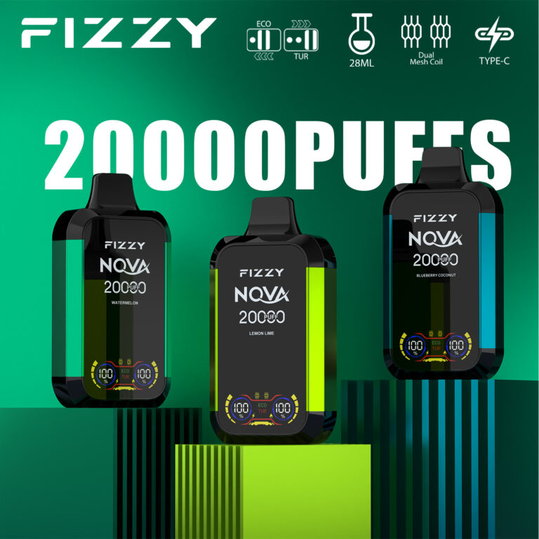 Fizzy Nova 20000 20K Puffs 2% 5% Nikotin Dual Mesh LCD Display Einweg Vape-perfectvape