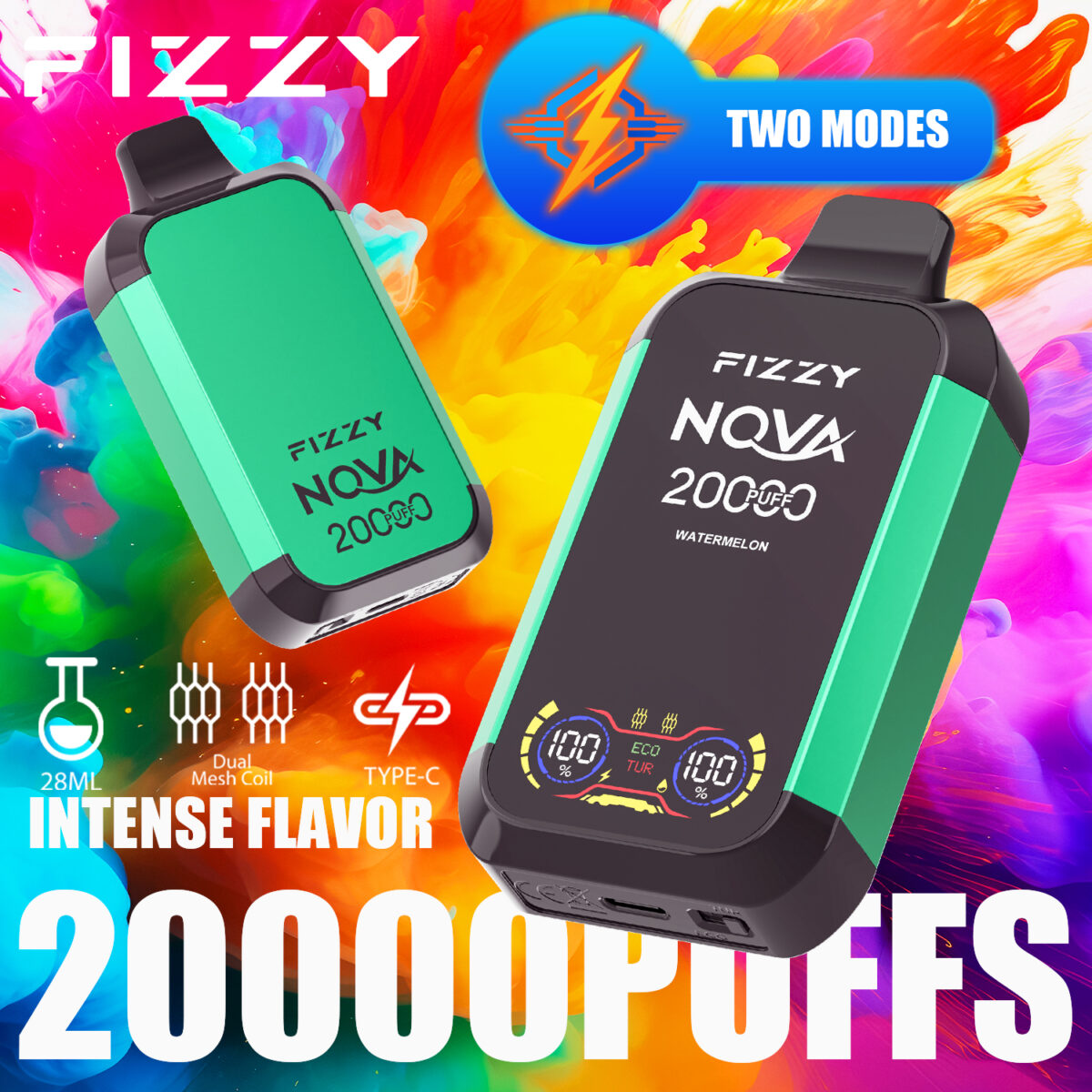 Perfectvape-Fizzy Nova 20000 Puffs Vape-watermelon.jpg